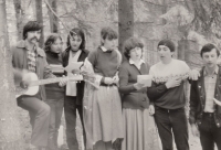 Friends Meeting. Second from the left - Mr. and Mrs. Mrtvi, third from the right - the witness, next to her husband Miloš
