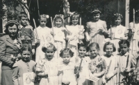 Peter Arnet at his First Holy Communion, top left, mid-1950s