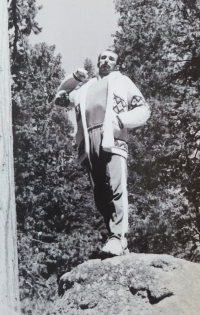 Jiří Petrášek in the mountains, USA, 1970s