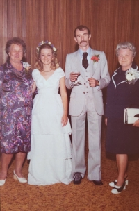 Wedding photo of the witness, 1976