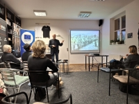 Karel Škarka during a lecture at the Institute of the Memory of Nations in Pardubice in 2026