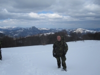 Petr Nový on patrol along the border between Afghanistan and China, February 2010