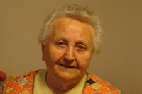 Anna Doubková při natáčení pro Paměť národa v roce 2009