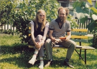 Jiří Dvořák with his wife Jitka in Pilsen, late 1980s