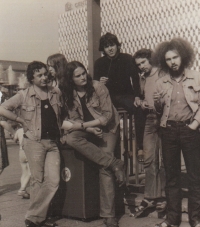 With friends, 1970s/80s