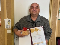 Juraj Kuzma with the Heart in the Palm award