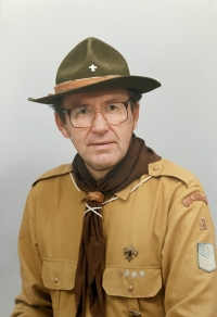 Jiří Janíček as a leader of a scout troop in Nové Město na Moravě in the 1990s