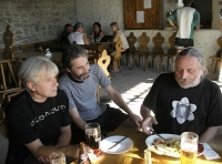 With Jazz Section activist Petr Lauk and astrosymbologist and artist Pavel Turnovský, 2005