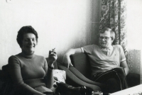 Deported Josefine Haag with her son Siegfried, 1970s