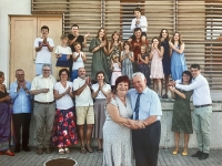 Family photo from the wedding of Vojta and Anička Kaniovi, 2024