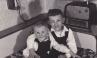 With his brother Vlastimil Matouš