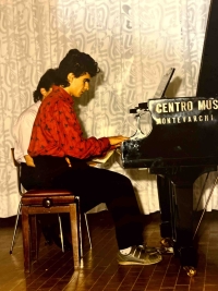 Kvido Sandroni, performance at a music school concert, May 1987, Firenze