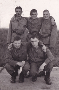At the military service, Jan on the top right, Michalovce,1979
