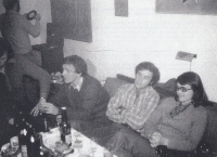 Meeting of the Auroboros opinion circle, Zdeněk Justoň, Martin Stejskal with LP, Miroslav Drozd, Fanek Vodák, Alena Vodáková