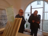 From the opening of the exhibition Ilja Bílek - News, 2023 Museum of Šumava in Sušice, Ilja Bílek and Jaromír Rybák