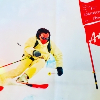 Karel Matouš II., father of Karel Matouš during downhill skiing