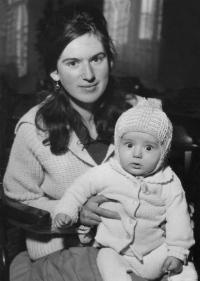Jaroslav Španko with his mother, 1965