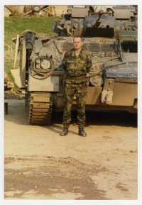 Jaroslav Španko at the British base during the IFOR mission, 1996