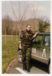 Soldier Jaroslav Španko on IFOR mission, 1996