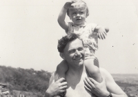 Josef Straka with his daughter