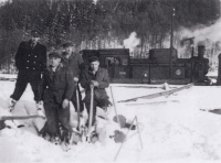 Forest workers, 1950s, Doupov
