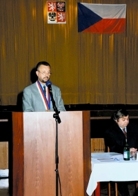 Karel Škarka while being appointed as Mayor of Ústí nad Orlicí