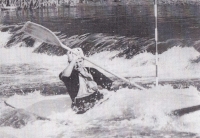 Bohumila Kordová během závodu, nedatováno