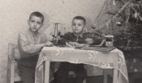 With his brother Jaroslav, 1950s