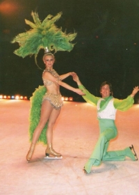 Kateřina Deetlefsová as an ice skater, 1970s.