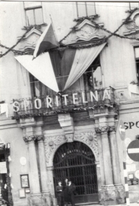 The house on Horní square in Olomouc where Eliška Melounová lived as a child
