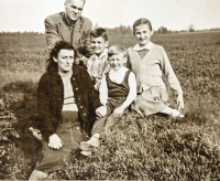 Family photo, Opatov, 1958; with siblings - Ester (older) and Pavel (younger)