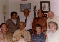 Reunion at J. Jelínek's place in Prague in 1990