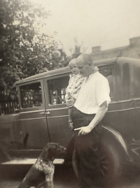 Vlasta Pavlíková with her father, circa 1935/1936