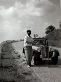 Trip to Valdice to visit father Josef Mikšovský; pictured is Josef Pavlíček, the husband of witness's cousin Marie