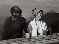 Ivanka with her father Jiří Fišer, 1964