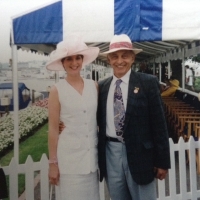 Peter Briess with daughter-in-law Tanya Rice, 1999