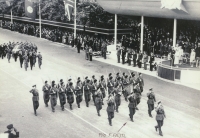 Victory parade in London, 1946. František Fajtl marked with an arrow