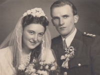 Wedding photos of her parents, Antonín Měrka and Julia Měrková