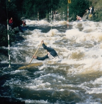 Petr Sodomka na mistrovství republiky v jihočeském Lipně nad Vltavou, 1971