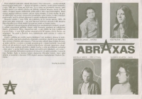 Concert promotional leaflet of the music group Abraxas, 1970s-1980s