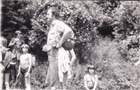 Ladislav Drahoš as a helper on a school trip, Brandýs nad Orlicí, early 1980s.