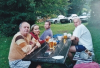 From left Ladislav Drahoš, daughter Lucie Kmoníčková, her boyfriend Libor Boháček, son Filip Drahoš, summer 2008