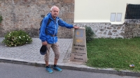 Ladislav Drahoš on the Way of St James, Santiago de Compostela, 2022