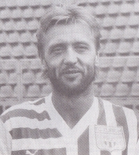 As a new player of Swiss FC Zurich, 1986