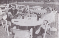 With his wife Dáša and son Tomáš in Switzerland on the courts in Schlieren, 1980s-1990s