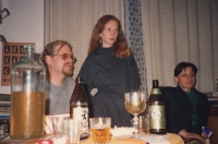 At the witness´s home, J. Forst, A. Zagorová, K. Krejčíková, 90's