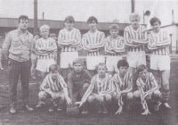 Jan Berger (third from left) in his first football club TJ Břevnov, 1960s
