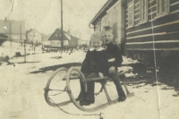 Sieglinde Birke, née Branse, and brother Siegfried Branse, in the background Upper Teplice