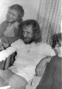 At the cottage in Lovčice, 1977