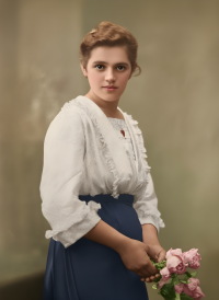 Anna Hyršová, mother of Emilie Hukaufová, around 1918
